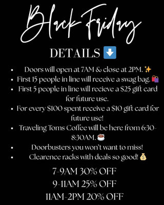 Black Friday at G&G Loft Boutique: Get Ready for the Biggest Shopping Day of the Year