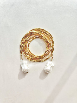Sweet As Honey Wrap Necklace - Gold