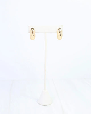 Lacey Oval Post Earring - Gold