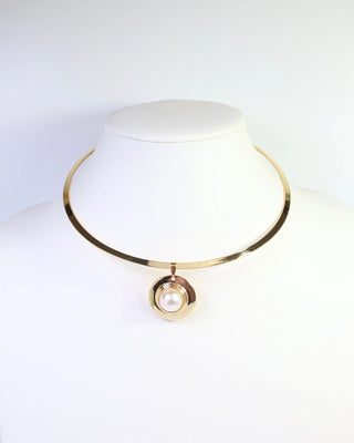 Nyack Pearl Choker Necklace - Gold
