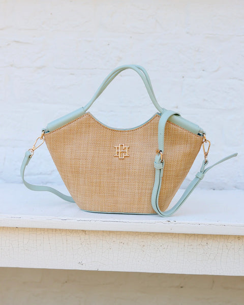Leland Mini Tote - Natural Mint – The Loft Boutique