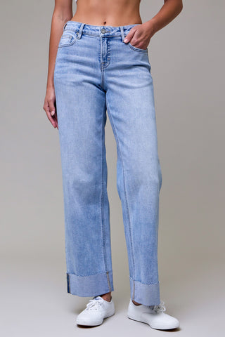 Hidden Dad Jeans - Light Denim