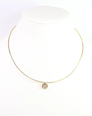 Farah Square CZ Chain Necklace