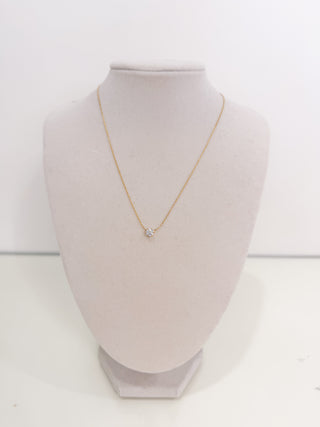 Ciara 18K Non-Tarnish Petite Round CZ Necklace
