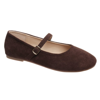 Faye Four Mary Janes - Brown Suede