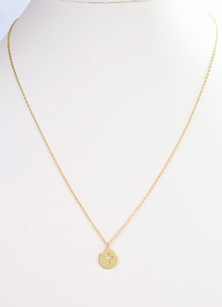 Wylie Cross Necklace - Gold