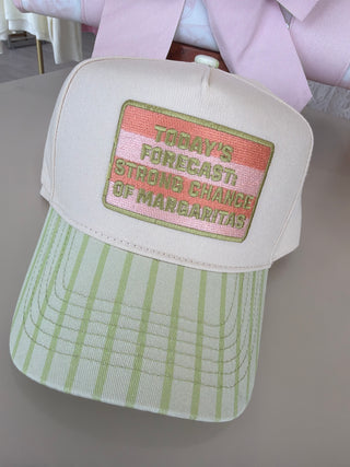Strong Chance Of Margaritas Trucker Hat - Green