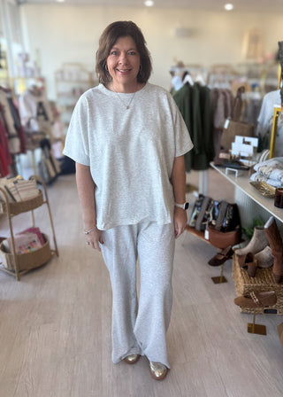 Scuba Curved Hem Plus Set - Heather Grey