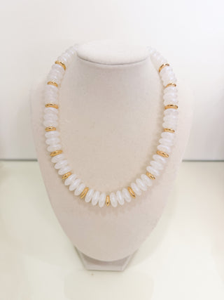 White/Gold Bubble Necklace
