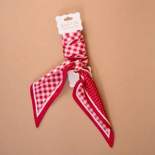 Twirl & Tie Scarf Accessory - Red Gingham