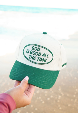 God is Good - Green Vintage Trucker Hat