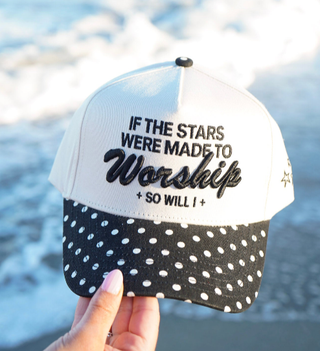 Stars Were Made to Worship - Black Polka Dot Trucker Hat
