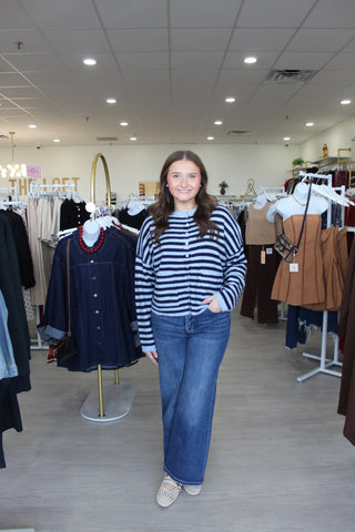 Addie Sweater - Navy/Blue