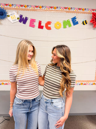 Brooklyn Stripe Top - Coco