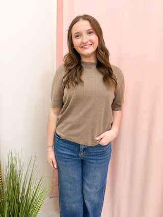 Marlee Sweater Top - Mocha