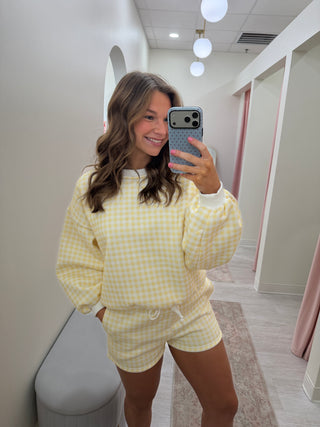 Gingham Short Set - Yellow