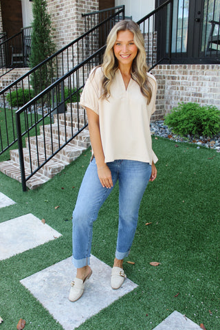 Judy Blue Criss-Cross Jean - Medium Denim