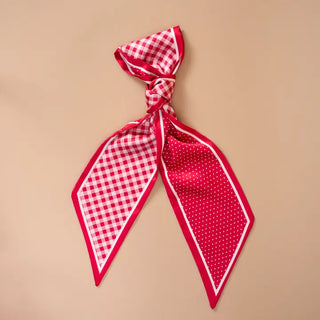 Twirl & Tie Scarf Accessory - Red Gingham