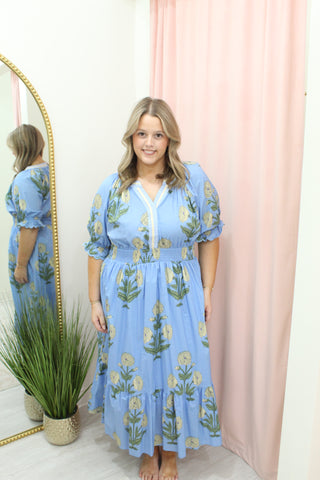 Tarcy Midi Dress- Periwinkle