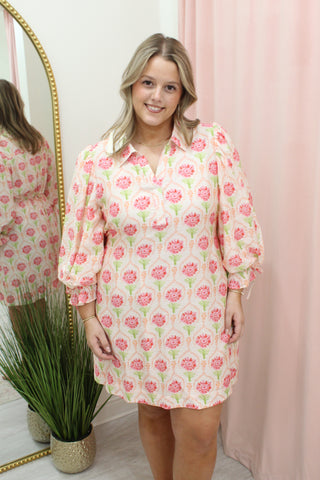 Cassidy Dress- Coral