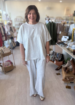 Scuba Curved Hem Plus Set - Heather Grey