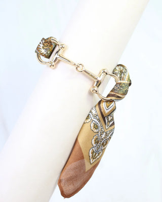 Lana Horsebit Scarf Bracelet - Brown