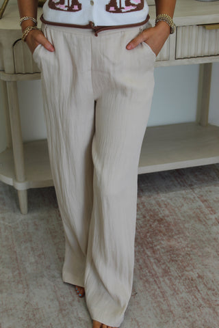 Elastic Pants - Ecru