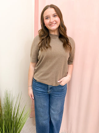 Marlee Sweater Top - Mocha