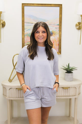 Zenana Rib Short Sleeve Set