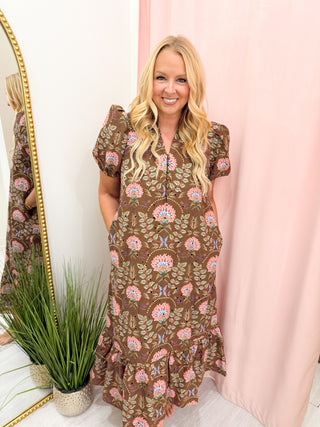 Marie Dress - Brown