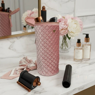 Hot Tool Holder - Blush Velvet Quilted