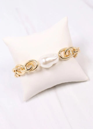 Harrie Link Bracelet with Pearl