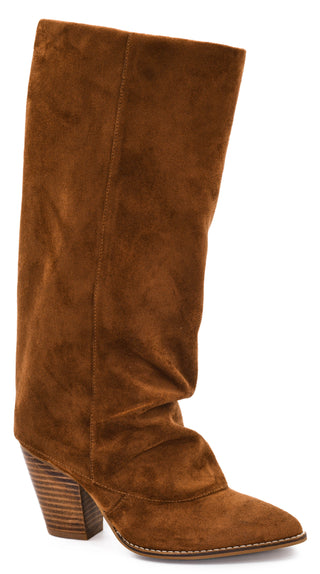 HIGH ROAD - Tobacco Faux Suede