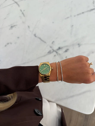 Dainty Tennis Bracelet - Gold