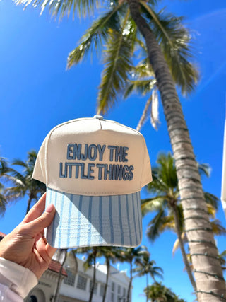 Enjoy The Little Things Trucker Hat - Blue