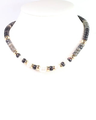 Bowie Bead and Pearl Necklace