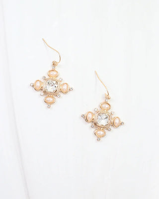 Conifer Crystal Pearl Earring