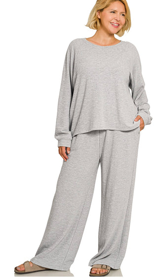 Hannah Curvy Set - Light Grey