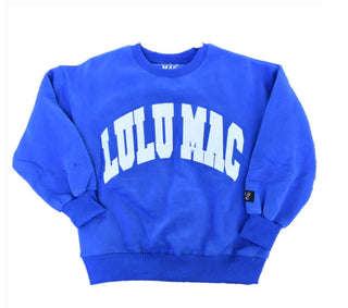 Lulu Mac Youth Puff Sweatshirt - Royal/Light blue