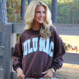 Lulu Mac Brown Sweatshirt - Brown/Light Pink and Brown/Light Blue