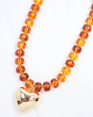 Sabina Beaded Heart Necklace