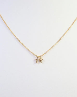 Adrian Cross Necklace - Gold