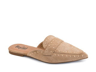 Corky's Mischief Flat - Camel Faux Suede