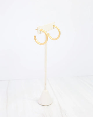 Castlebar Hoop Earring - Matte Gold