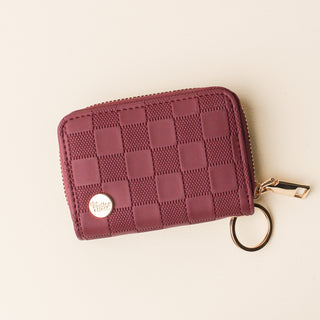 Zip Around Wallet - Plum Check