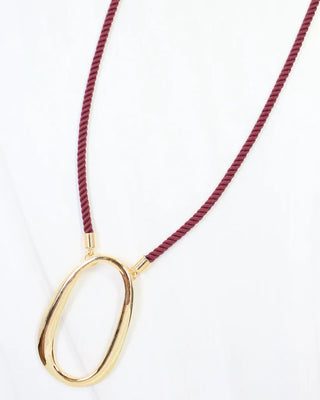 Norma Oval Pendent Cord Necklace