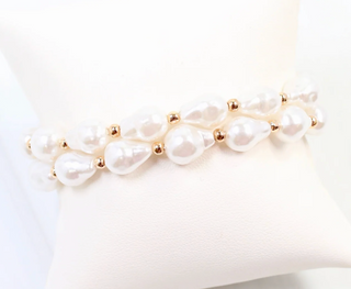 Rye Baroque Pearl Stretch Bracelet