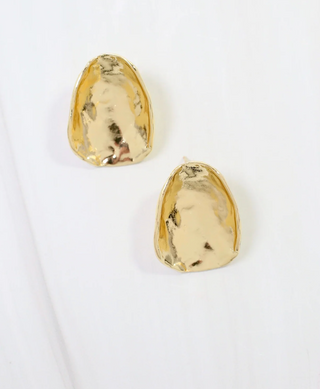 Menlo Park Hammered Oval Drop Earring