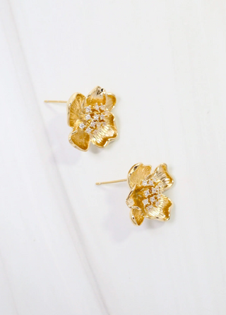 Mount Holly CZ Flower Earring