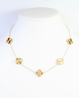 Acoma Textured Clover Necklace